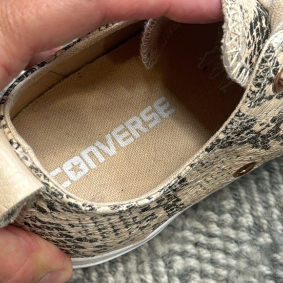RARE CONVERSE CHUCK TAYLOR LIMITED EDITION SNAKE SKIN‎ PRINT Low Trainers SIZE 7 - Picture 5 of 6